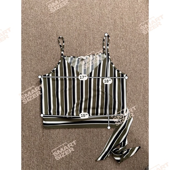 Express Green/Black/White Cami Top & High Waisted Pants 2 piece set, Medium - Picture 9 of 9